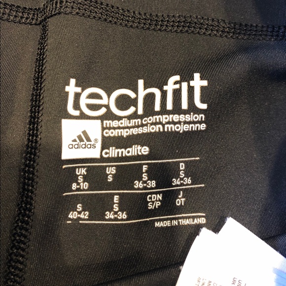Adidas Techfit black Capri leggings size S - Picture 3 of 5